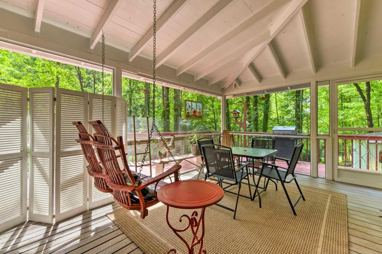 Tranquil Creekside Cottage With Deck And Lanai Franklin Exterior foto